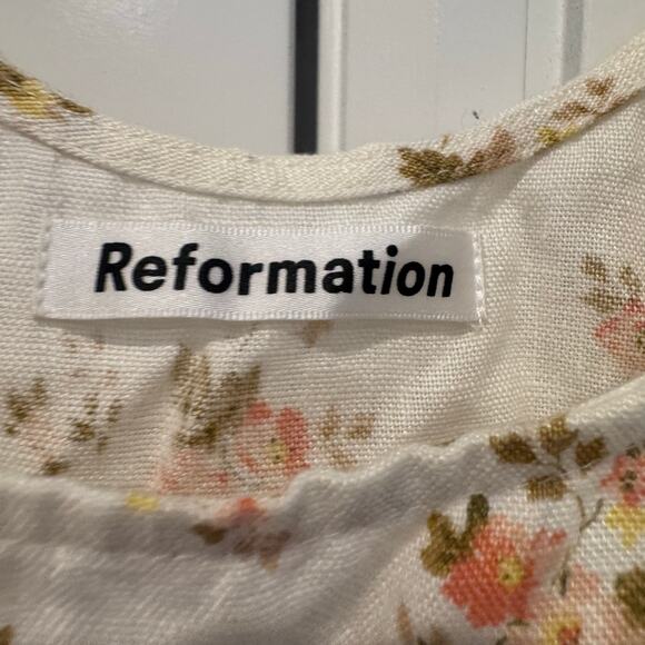Reformation Women's Bo Linen Floral Print Mini Dress Sleeveless Size Small NWOT - Picture 8 of 12